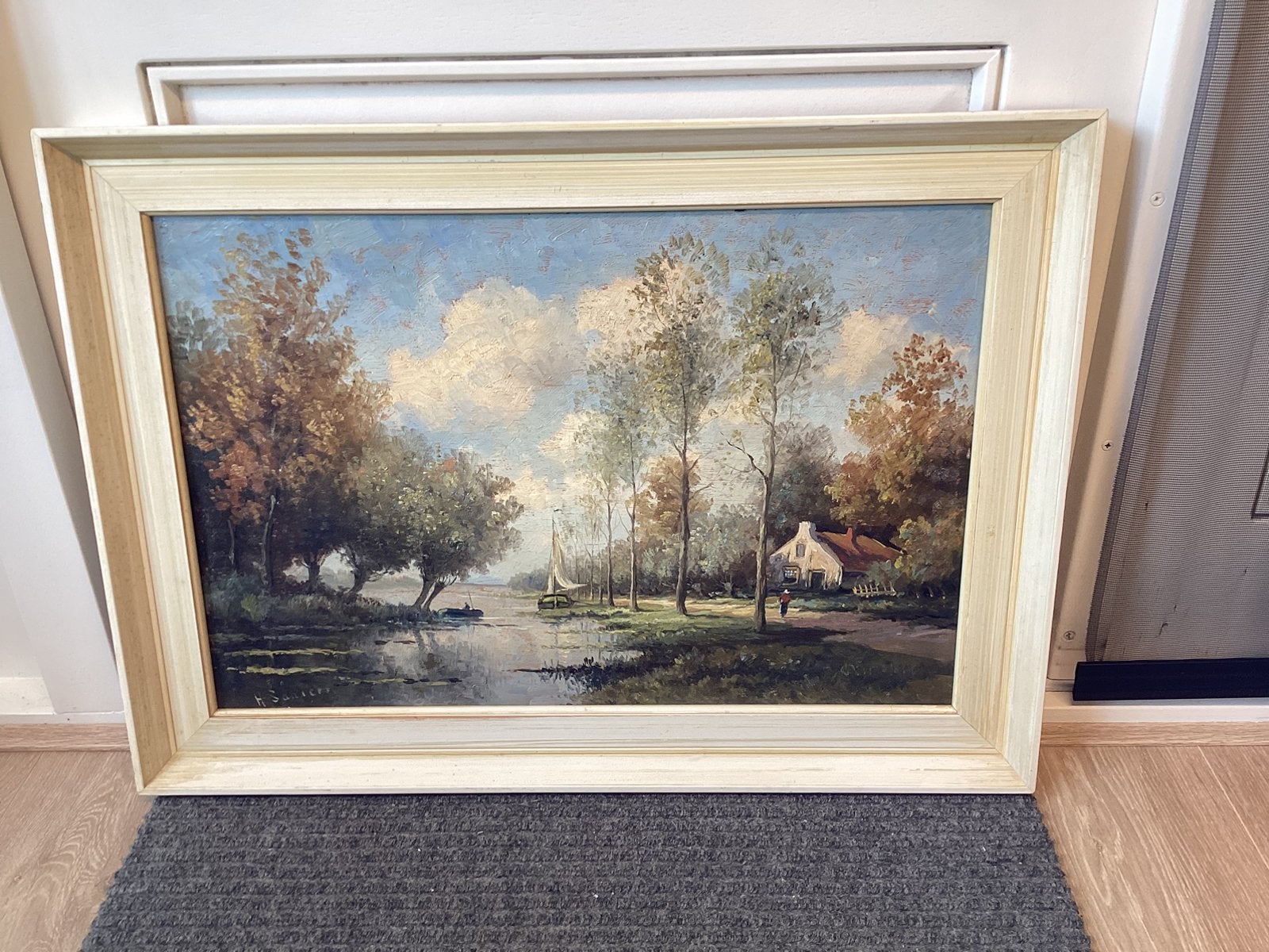 Schilderij   “H Sanders”, Antiek en Kunst, Ophalen