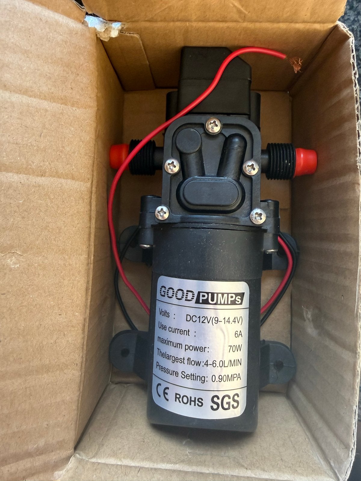 GOOD PUMPS DC12V Waterpomp - 70W, 4-6L/min, Tuin en Terras, Ophalen, Nieuw, Elektrisch, Overige typen