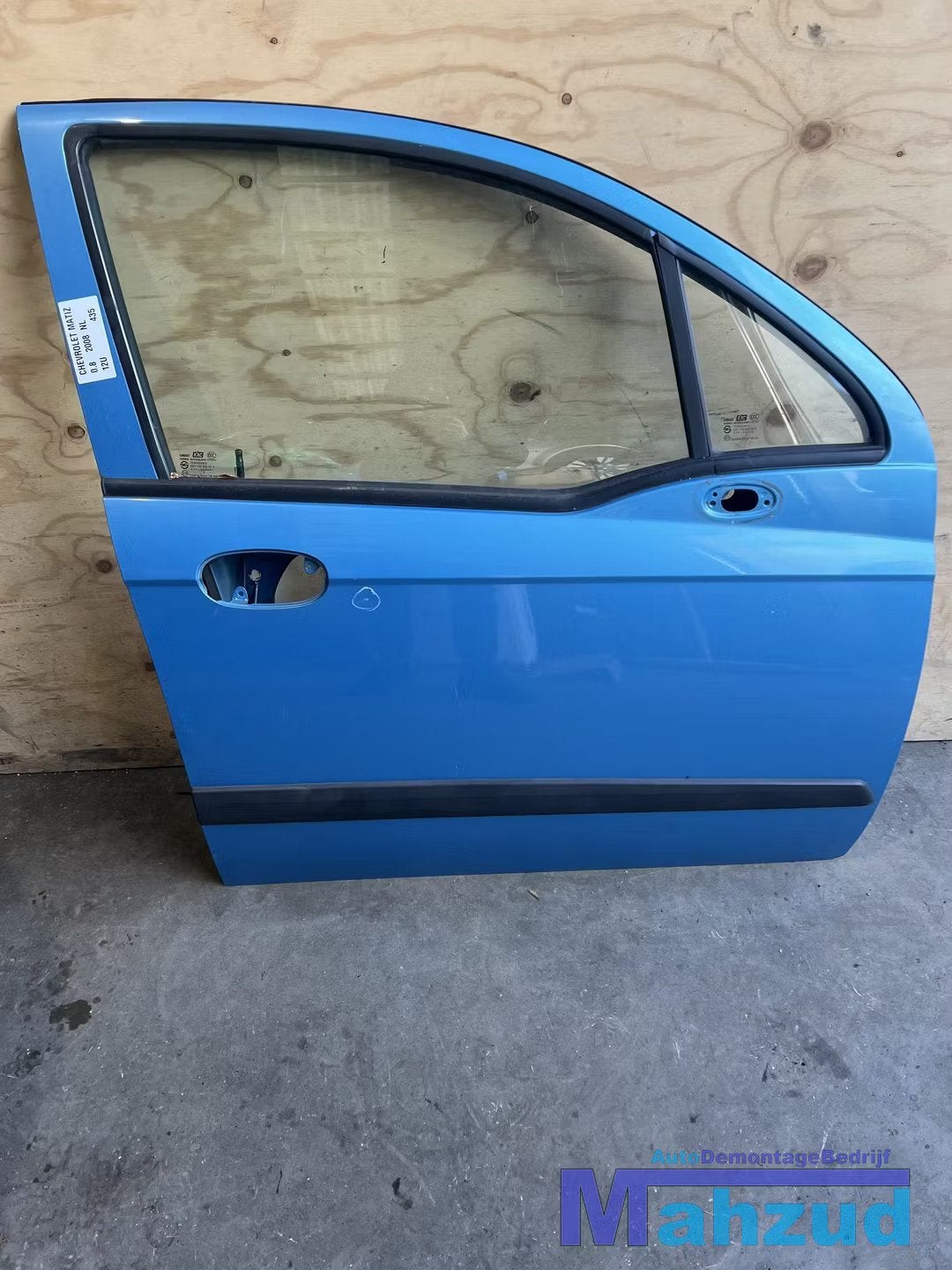 CHEVROLET MATIZ Blauw 12U Rechts voor deur 2005+, Gebruikt, Info@gm.com, Chevrolet, Deur