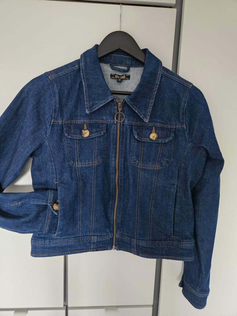 King Louie spijker jasje, Maat 38/40 (M), Blauw, Ophalen of Verzenden, Zo goed als nieuw