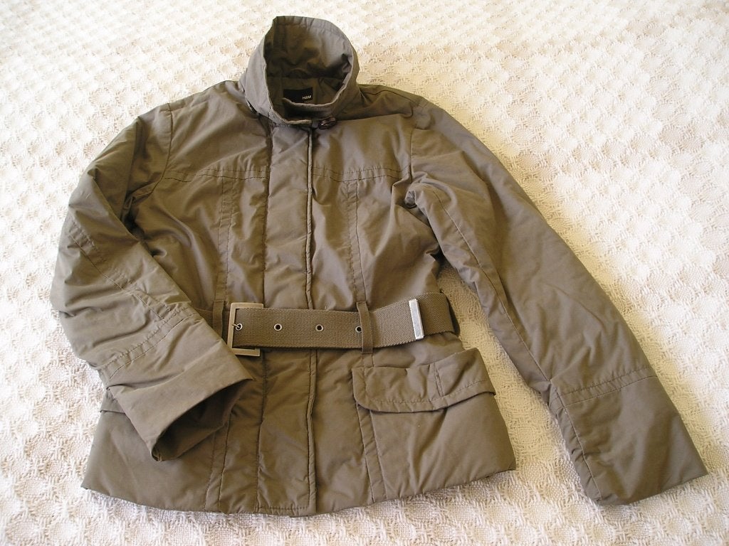sportieve groene jas H & M maat 34 - tussenjas, Kleding | Dames, Jassen | Winter, Ophalen, Zo goed als nieuw, Maat 34 (XS) of kleiner