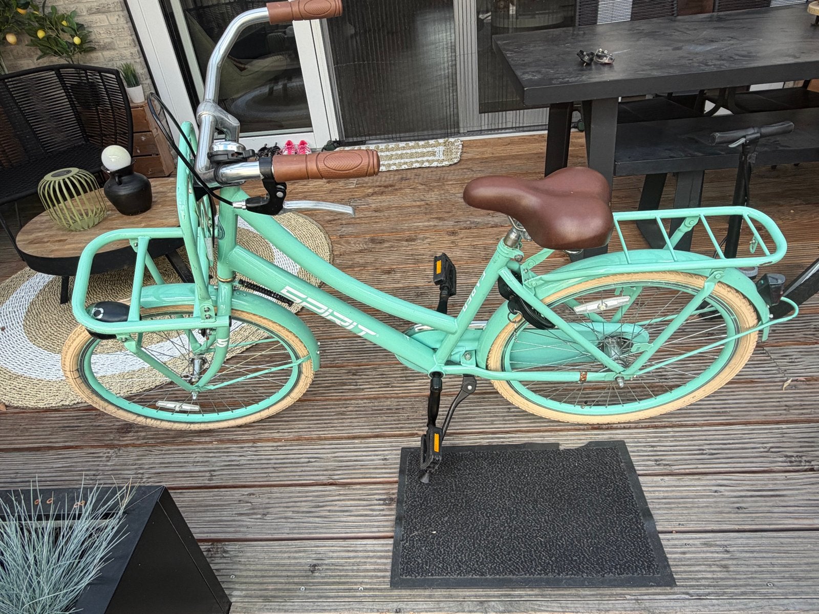 Spirit Cargo Meisjesfiets 24 inch - Mintgroen, Fietsen en Brommers, Ophalen, Gebruikt, Terugtraprem, 20 inch