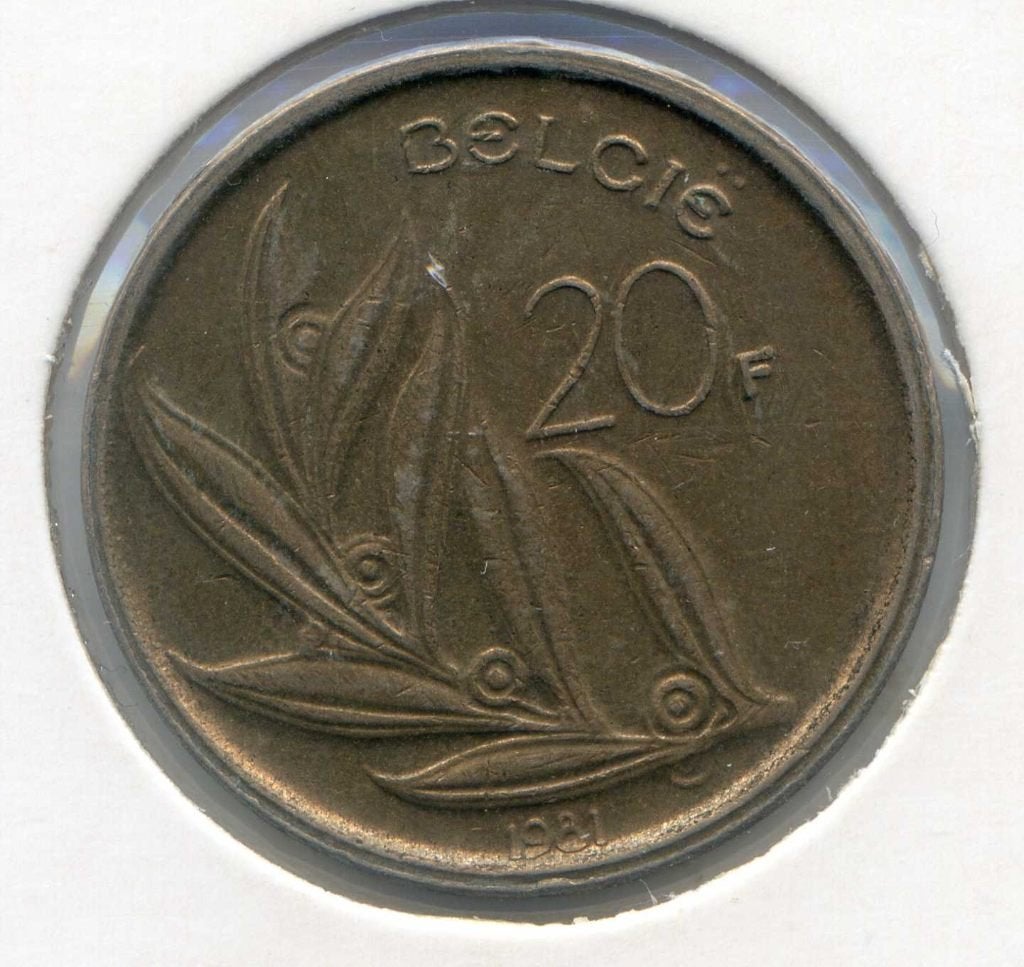 België 20 Francs 1981 NL, Postzegels en Munten, Ophalen of Verzenden