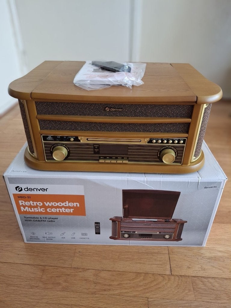 Denver retro music centre, Nieuw, USB-aansluiting, Platenspeler, Ophalen