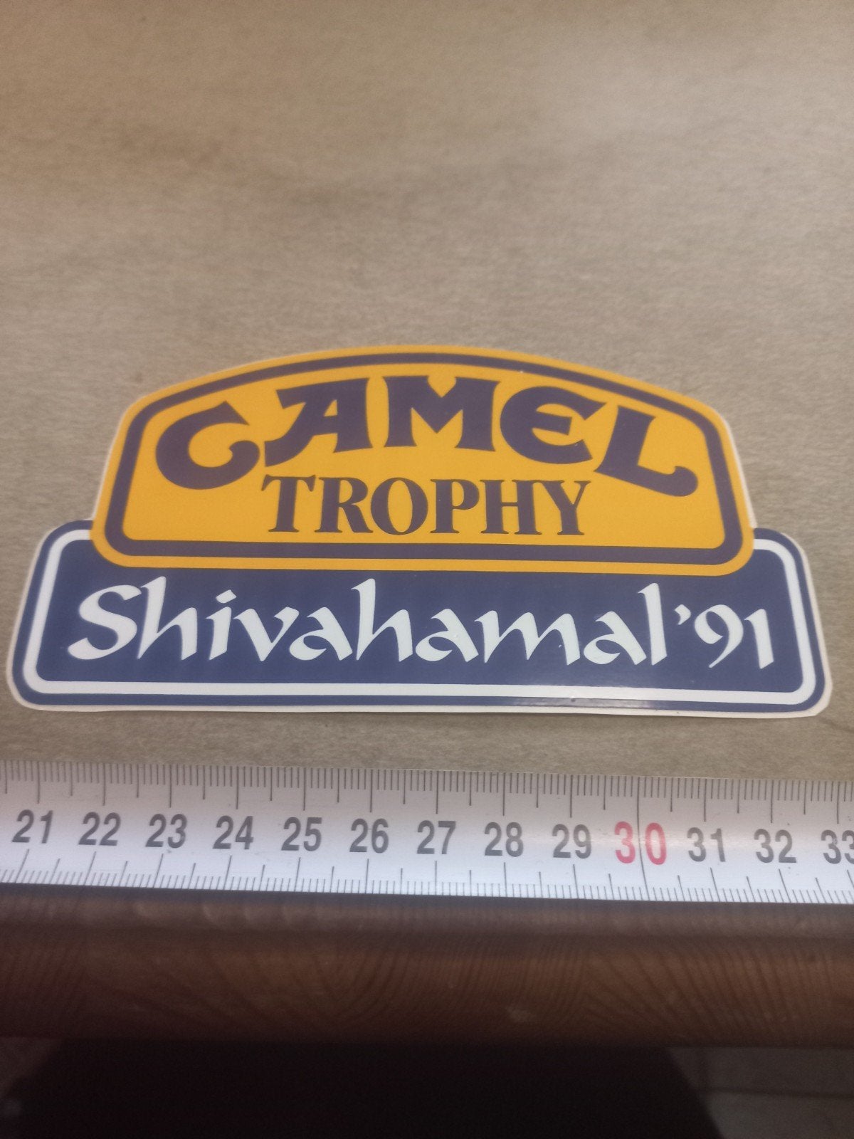 Camel Trophy Shivahmal '91 Sticker - Zeldzaam verzamelobject, Verzamelen, Ophalen of Verzenden, Zo goed als nieuw, Merk