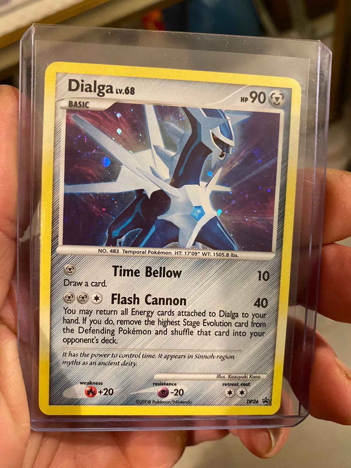 Vintage holo Dialga pokemon kaart, Verzenden, Zo goed als nieuw