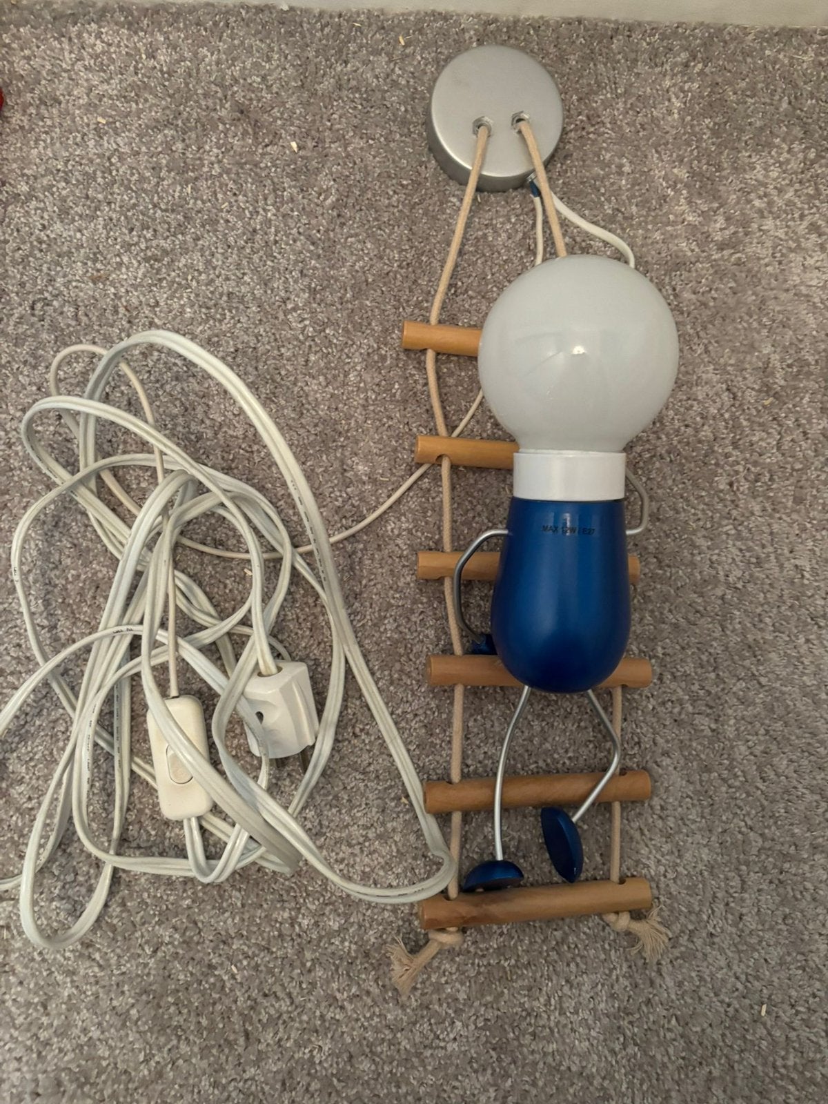 VINTAGE PHILIPS KINDERLAMP (WANDLAMP CLIMBO), Gebruikt, Ophalen of Verzenden, Meerkleurig, Lamp