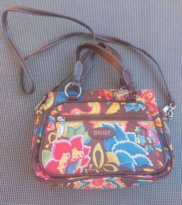 Oilily schoudertas in nieuwstaat Oilily tas in nieuwstaat, Ophalen of Verzenden, Zo goed als nieuw, Bruin, Handtas