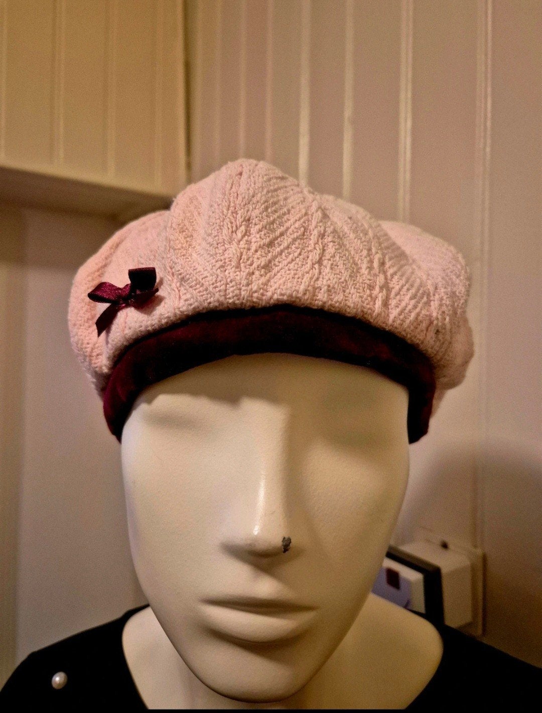 Muts met strik, H&M, Ophalen of Verzenden, Zo goed als nieuw, 58 cm (L, 7¼ inch) of meer