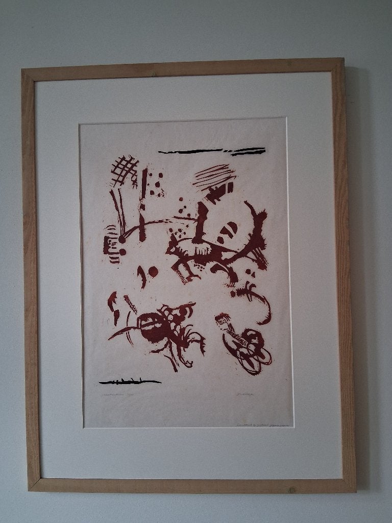 hoge druk ets marianne van der heijden, Papier/karton, Dieren, Overige technieken, Ophalen