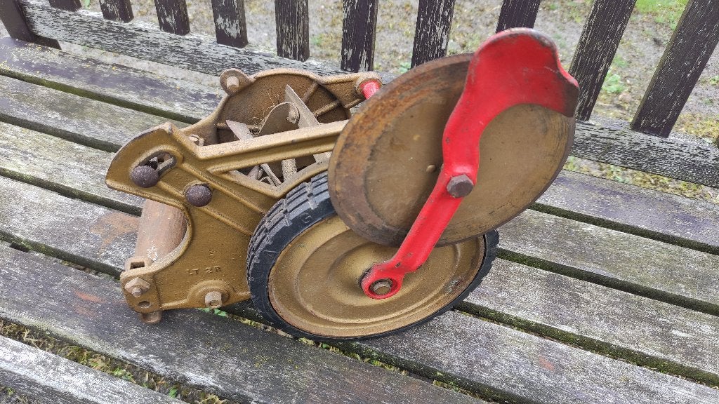 Unieke antieke vintage graskantenmaaier 'Made in USA'., Tuin en Terras, Ophalen of Verzenden, Gebruikt