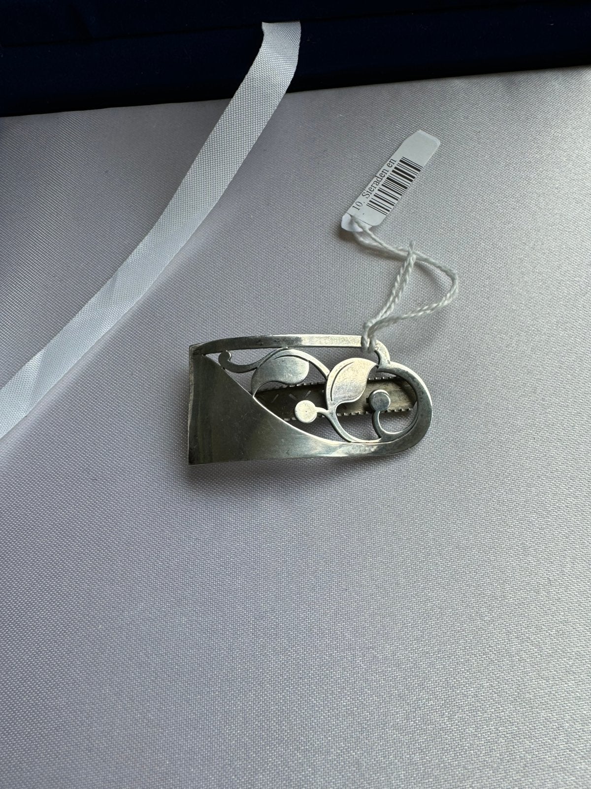 Vintage zilveren 935 broche-clip . D.R.G.M. Germany, Verzenden, Zo goed als nieuw, Zilver, Overige materialen