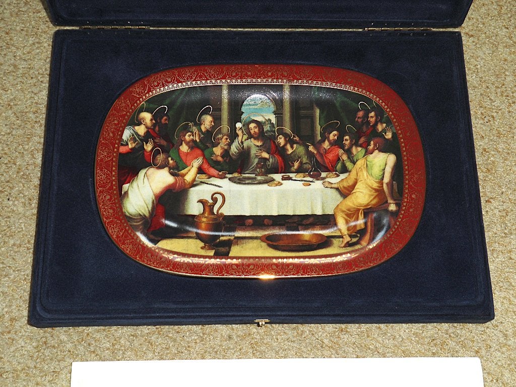 Mooi Porseleinen Bord "Avondmaal" Bradford Exchange, Ophalen of Verzenden