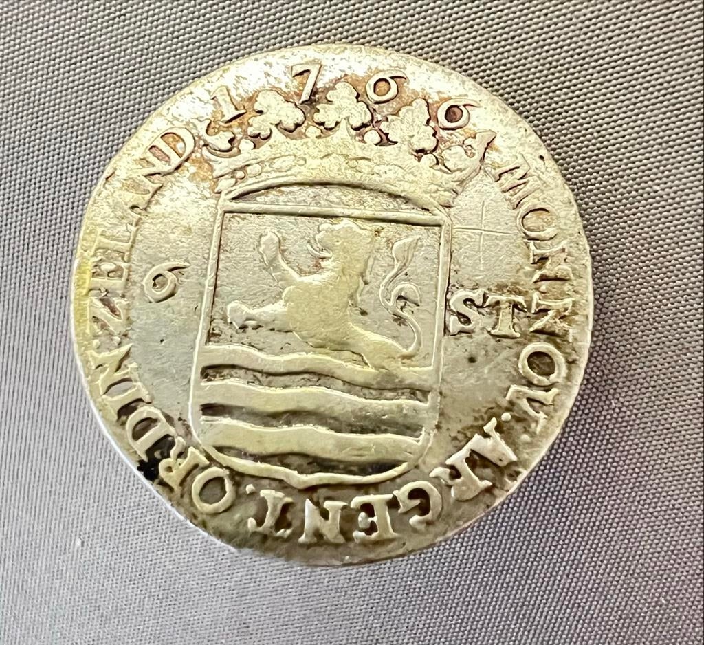 Zilveren scheepjesschelling 1766, Vóór koninkrijk, Zilver, Losse munt, Overige waardes