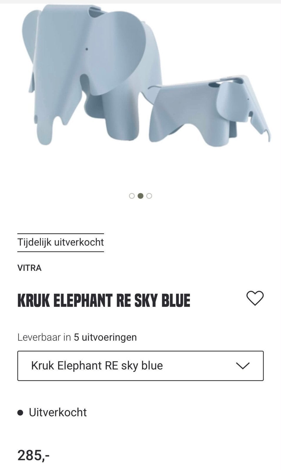 Olifant design, Ophalen, Zo goed als nieuw