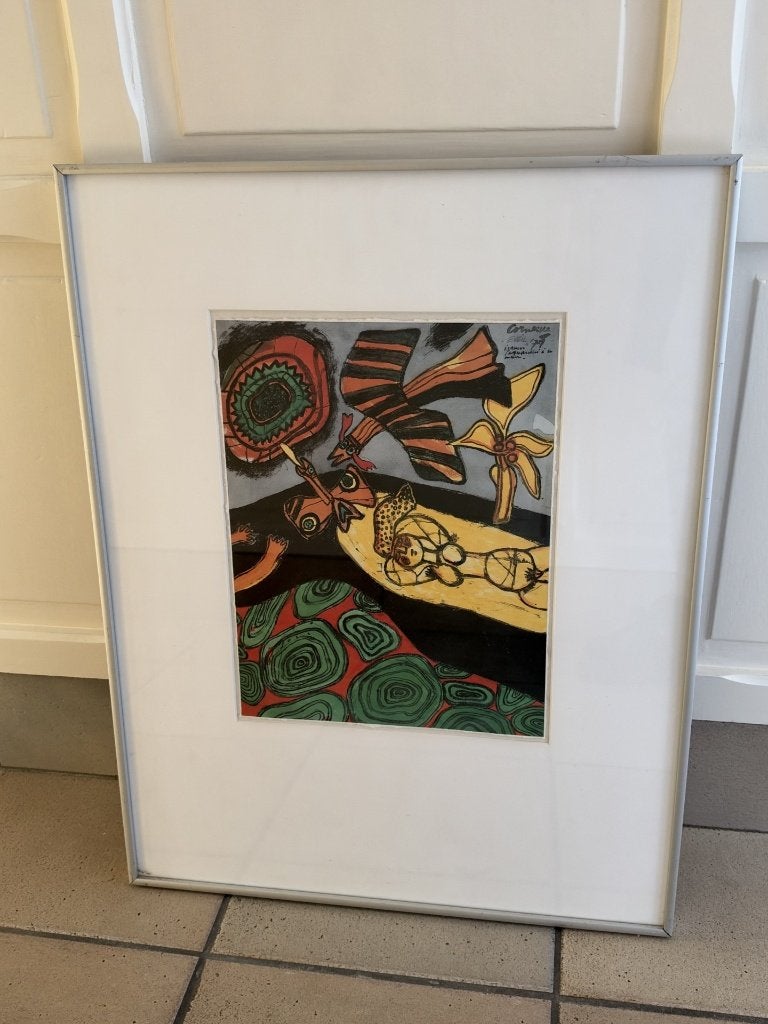 Corneille - Éveil '77 - Gesigneerde Lithografie, Lithografie, Gesigneerd, Abstract, Ophalen