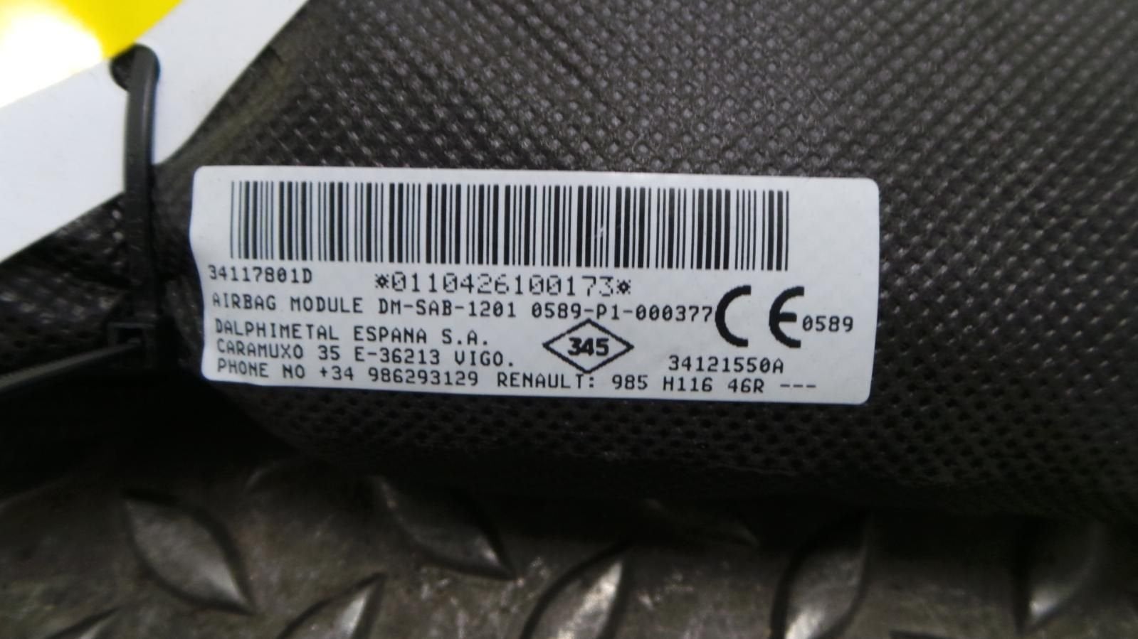 DACIA DUSTER AIRBAG RECHTS 2016, Ophalen of Verzenden, Gebruikt, Stiba lid