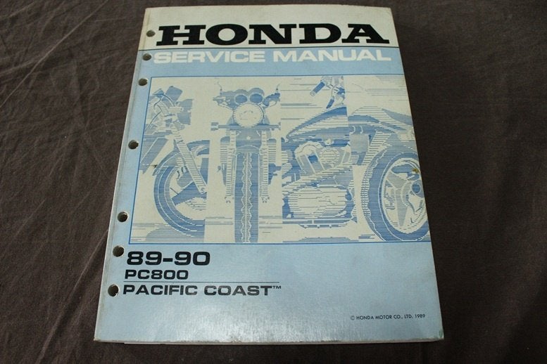 Honda PC800 Pacific Coast 1989-1990 motorcycle shop manual, Motoren, Ophalen of Verzenden, Honda