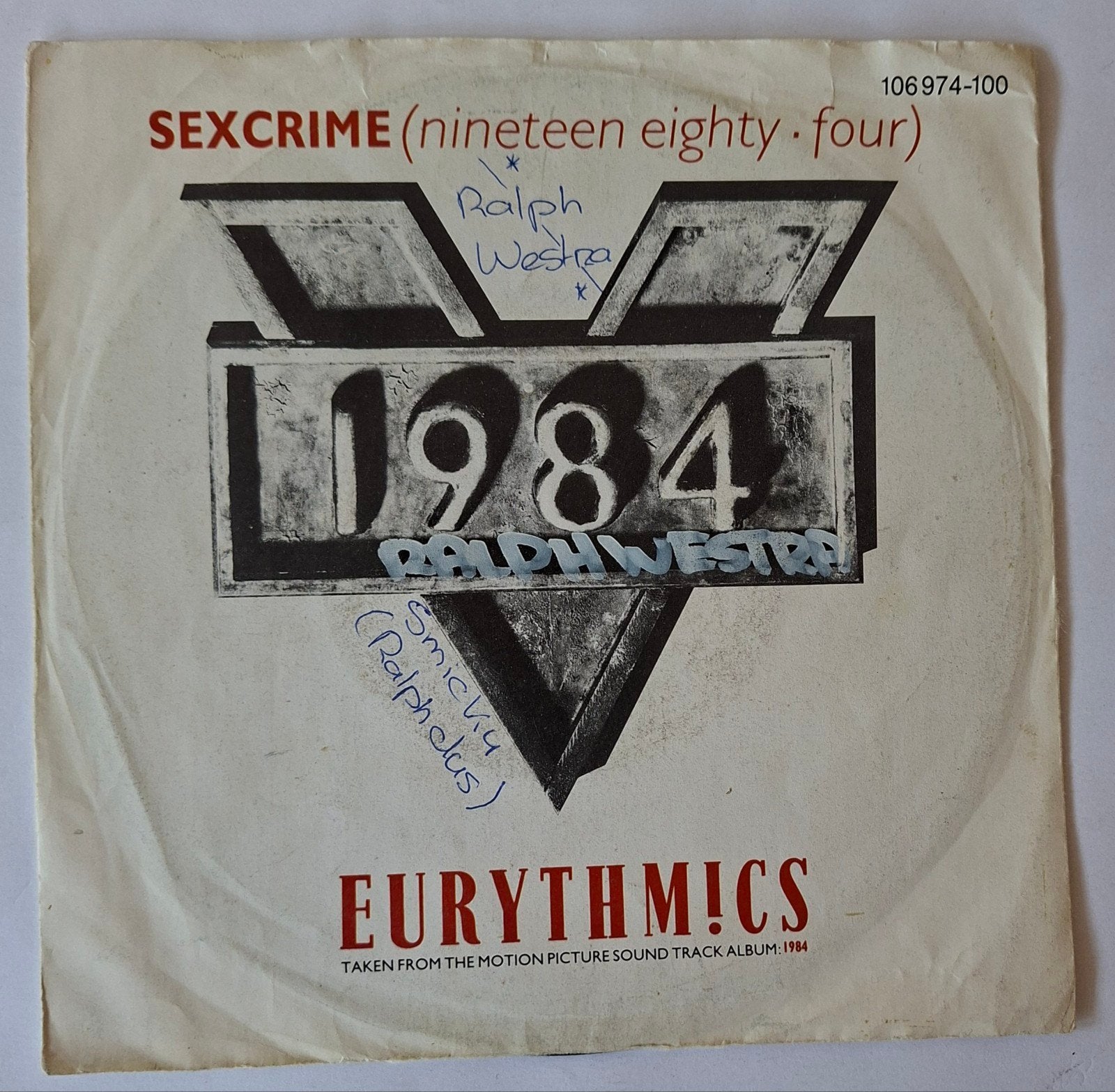 Eurythmics       Sexcrime  (nineteen eighty four ), Ophalen of Verzenden, Gebruikt, 7 inch, Pop