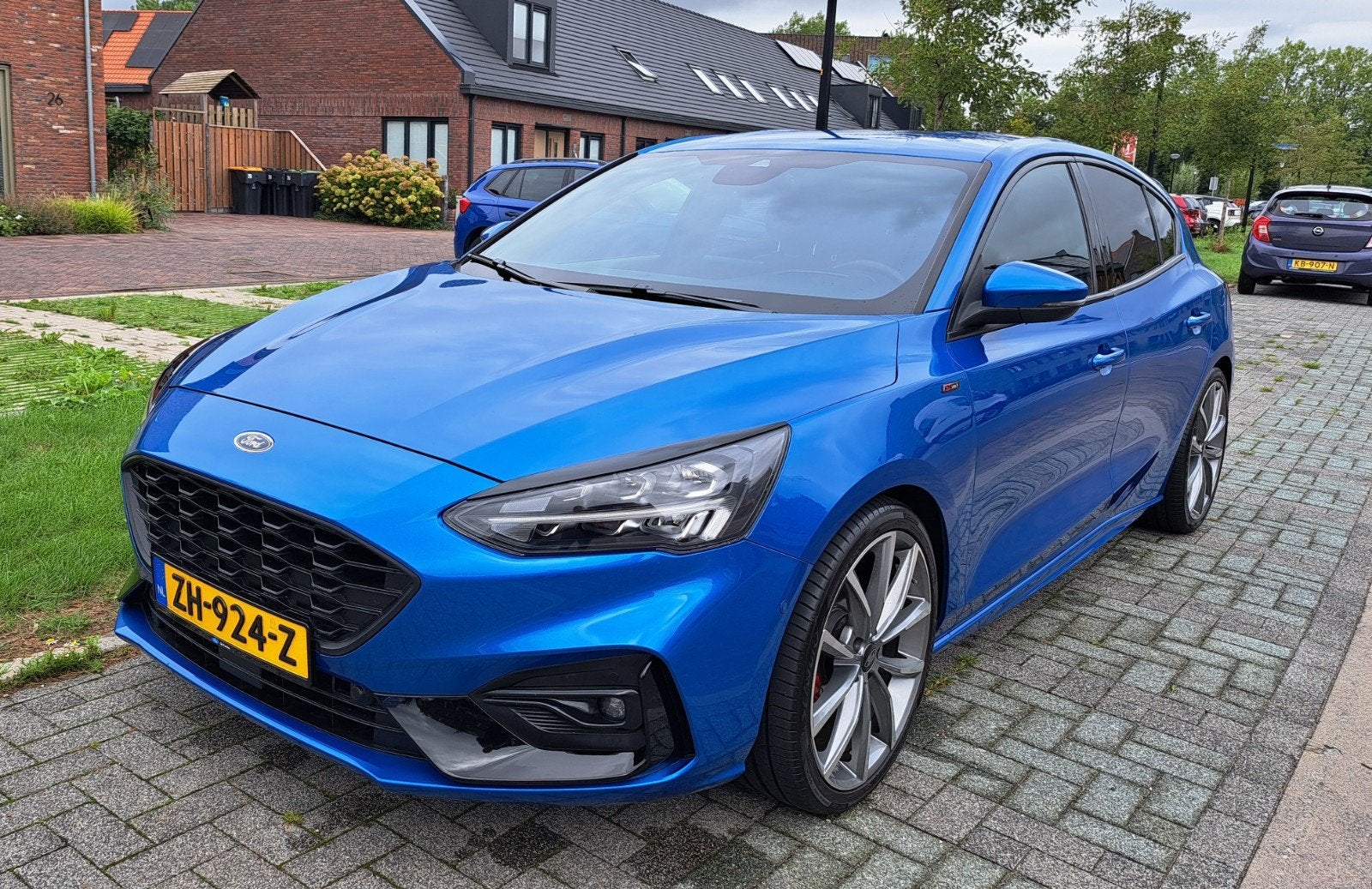 Hele nette! 1.5 ST Line 182 PK Ford Focus, B&O, in Topstaat, Dealer onderhouden, 700 kg, Blauw, Leder en Stof