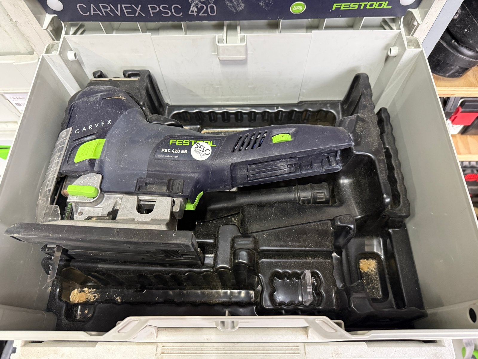 Festool Carvex PSC 420 EB decoupeerzaag met systainer, Decoupeerzaag, Ophalen of Verzenden, Zo goed als nieuw, 30 tot 70 mm