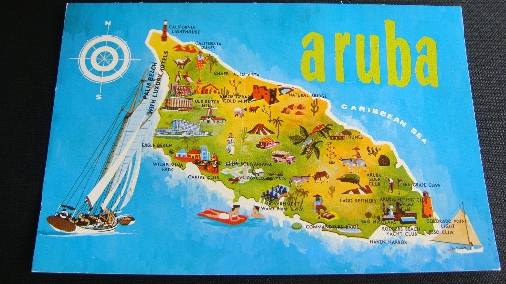 Aruba., Ophalen of Verzenden, 1980 tot heden, Ongelopen, Buiten Europa