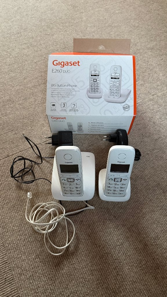 Gigaset Dect telefoon E260, Telecommunicatie, Ophalen of Verzenden, Zo goed als nieuw, 2 handsets