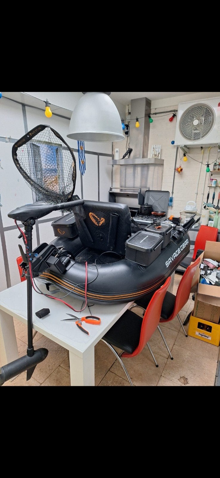 Savage Gear High Rider 170 Belly Boat met Trailer, Ophalen, Zo goed als nieuw
