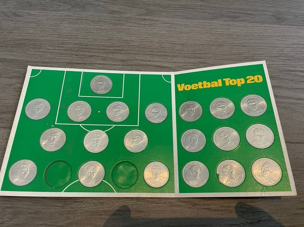 Complete set munten voetbal top 20 Shell, Verzamelen, Ophalen of Verzenden, Gebruikt