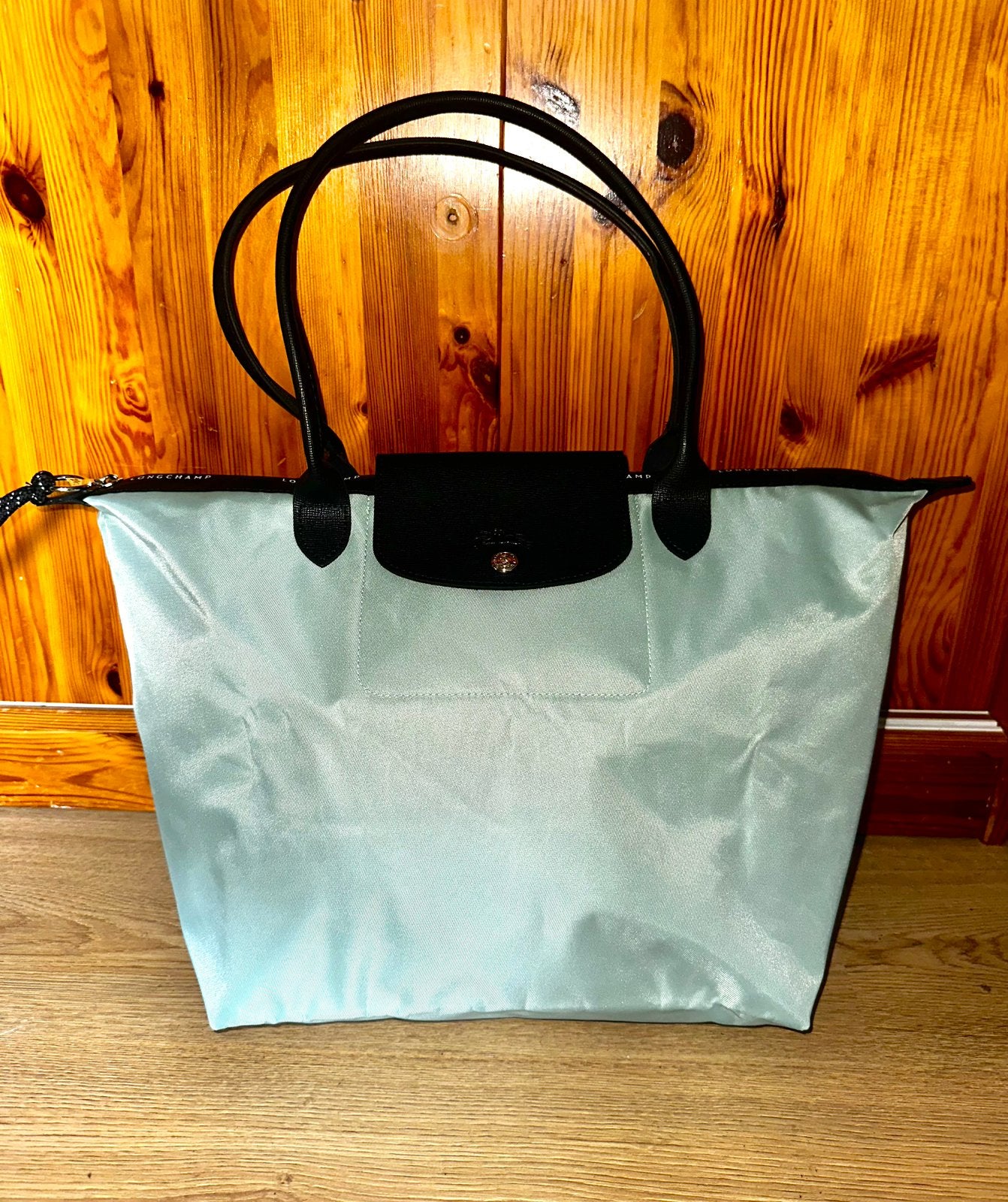 Longchamp Shopper LLH, 30 cm of meer, Ophalen of Verzenden, Zo goed als nieuw, Grijs