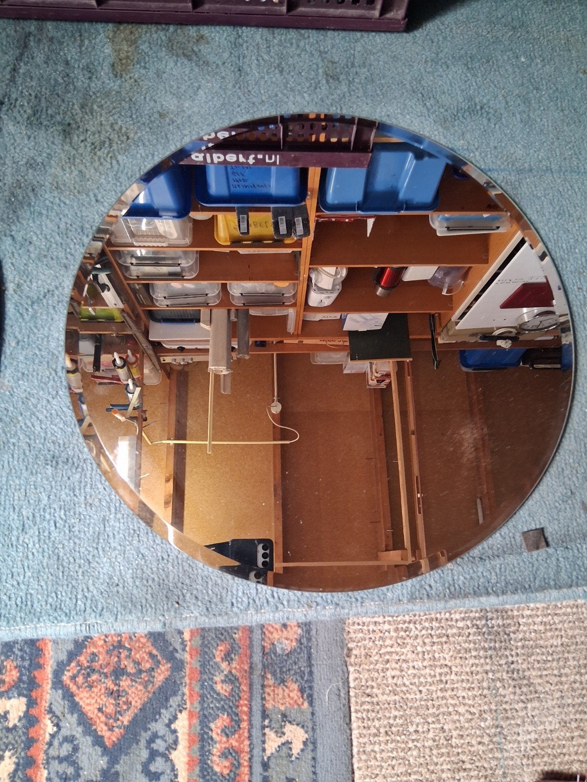 2 x ronde Spiegels met facet, Huis en Inrichting, Ophalen, Rond, Zo goed als nieuw, Minder dan 100 cm