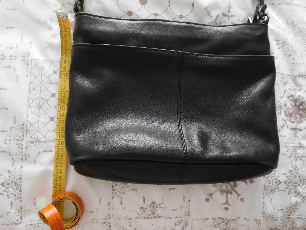 BEAR BAGS Zwarte leren schoudertas  Handig en stijlvol, Ophalen of Verzenden, Zo goed als nieuw, Zwart, Handtas