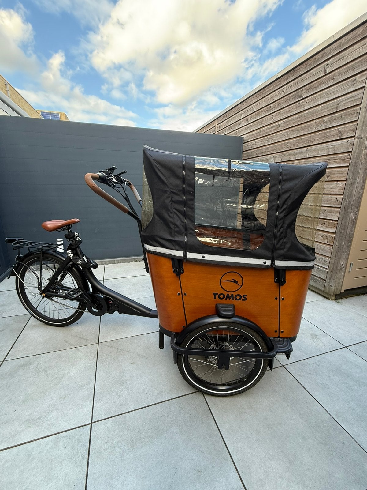 Tomos E-Cargo 3 N7 - Elektrische bakfiets, 4 kinderen of meer, Zo goed als nieuw, Elektrisch, Schijfrem