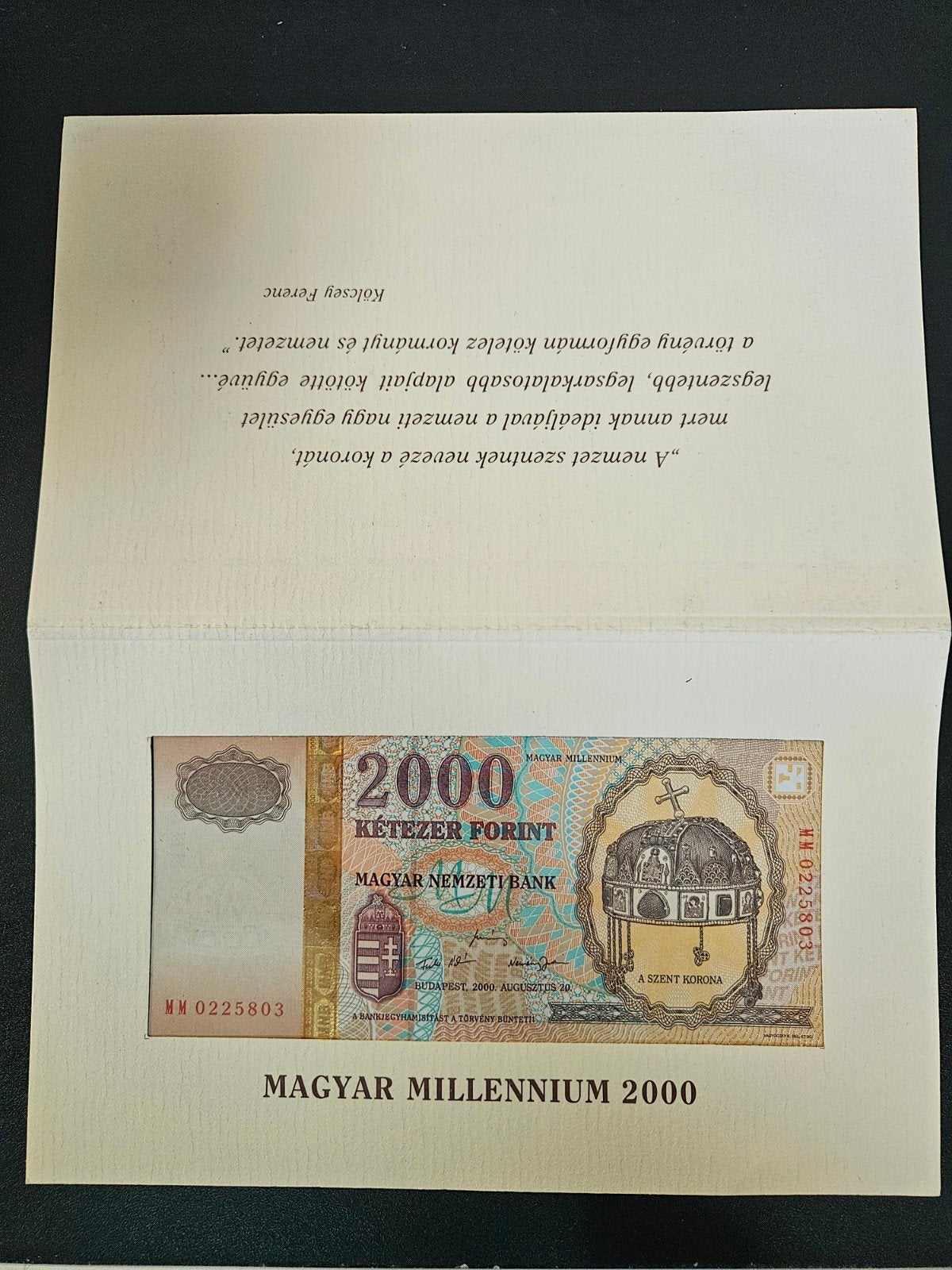 Hongarije pick 186a in blister 2000 UNC commemorative issue, Verzenden, Hongarije, Los biljet