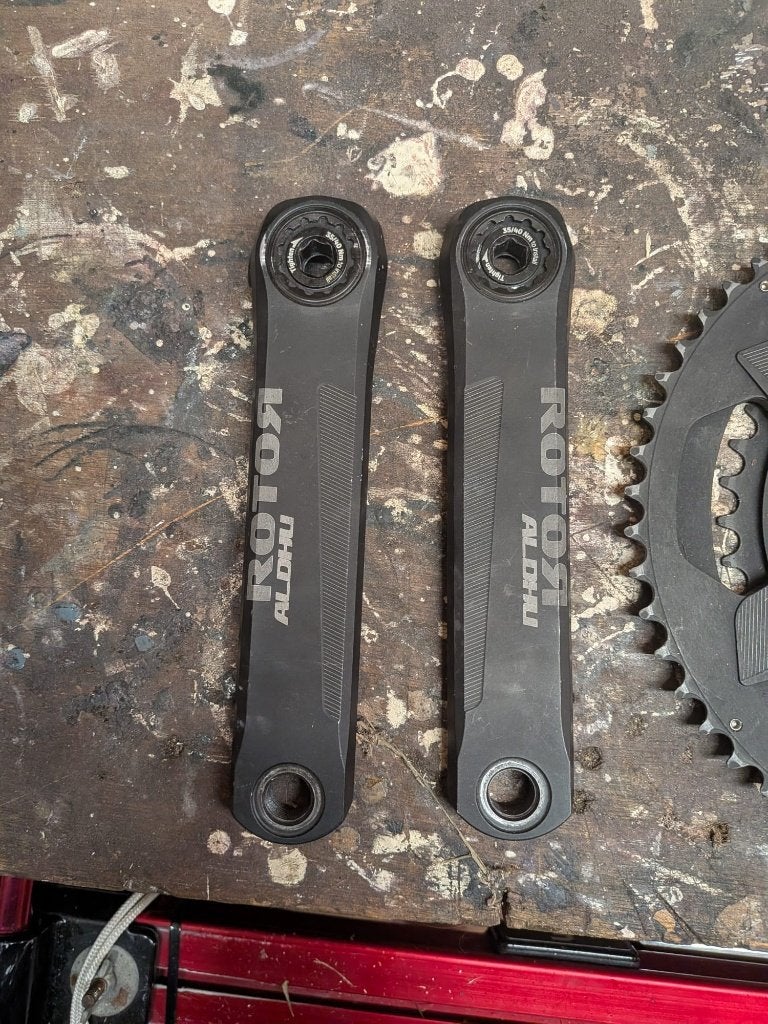 Rotor Aldhu Cranck set 165mm cranck, Crankstel of Pedalen, Ophalen of Verzenden, Zo goed als nieuw, Racefiets