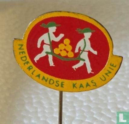Speldje - Nederlandse Kaas Unie [geel-rood-groen], Ophalen of Verzenden, Zo goed als nieuw, Merk, Speldje of Pin