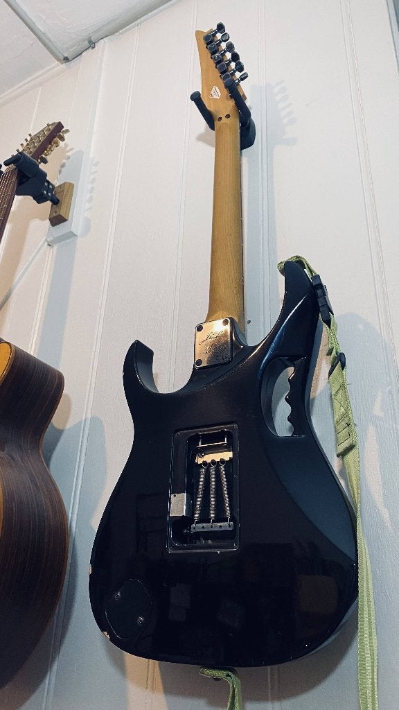 Ibanez JEM777V-BK – 1989 – Japan (Ruil?), Ophalen of Verzenden, Gebruikt, Solid body, Ibanez