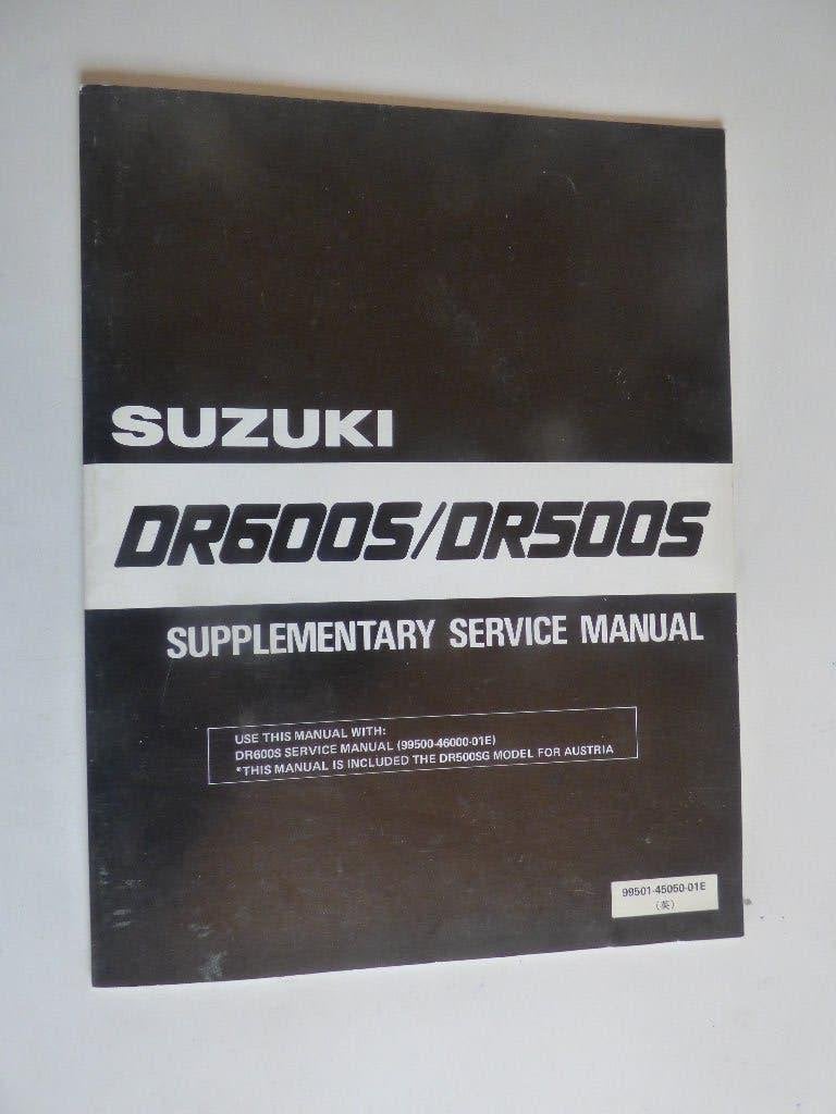 SUZUKI DR600S / DR500S SERVICE HANDLEIDING (SUPPLEMENT), Motoren, Handleidingen en Instructieboekjes, Ophalen of Verzenden, Suzuki