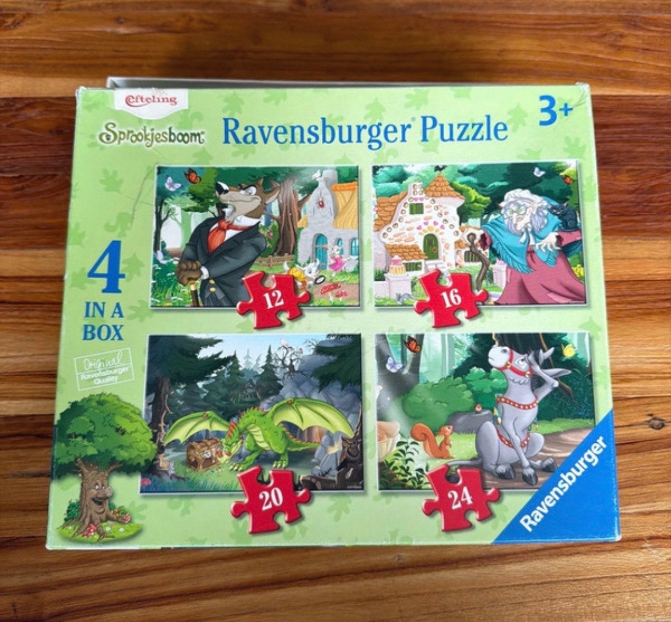 Ravensburger Efteling Sprookjesboom Puzzel (4 in 1), Ophalen of Verzenden, Meer dan 50 stukjes, Zo goed als nieuw, 2 tot 4 jaar