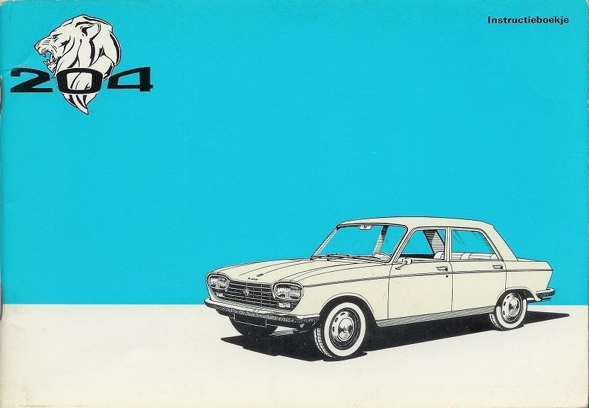 Peugeot 204 1972 instructieboekje voor de sedan en break., Auto diversen, Handleidingen en Instructieboekjes, Verzenden