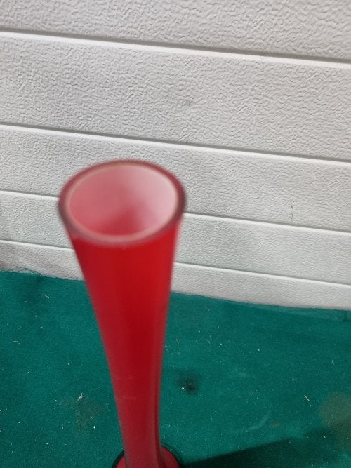 -	Vaas rood smal glas, Ophalen of Verzenden