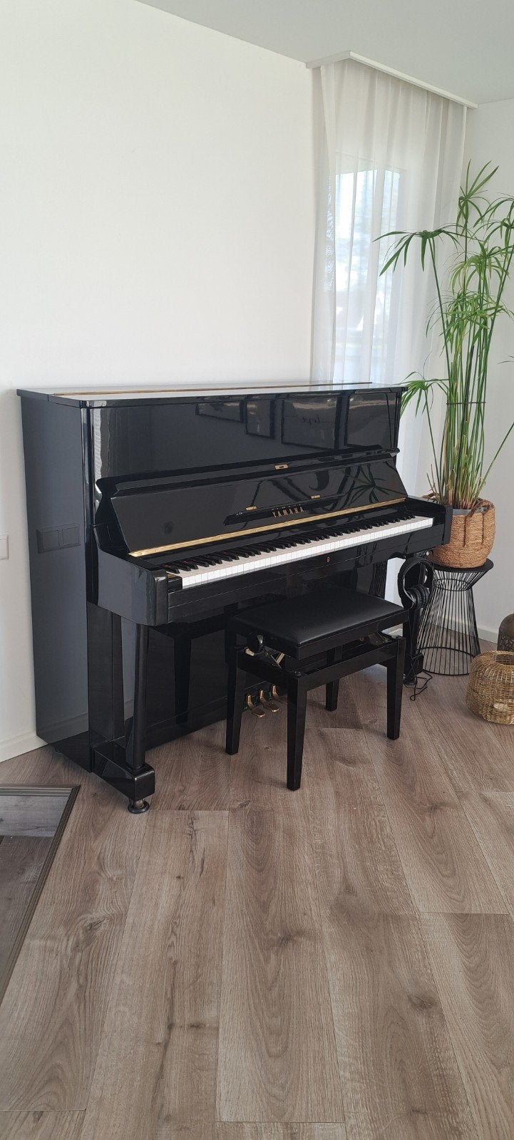 Prachtige Yamaha U1 Piano (Japan) met Genio Silent Systeem, Muziek en Instrumenten, Ophalen, Gebruikt, Zwart, Piano