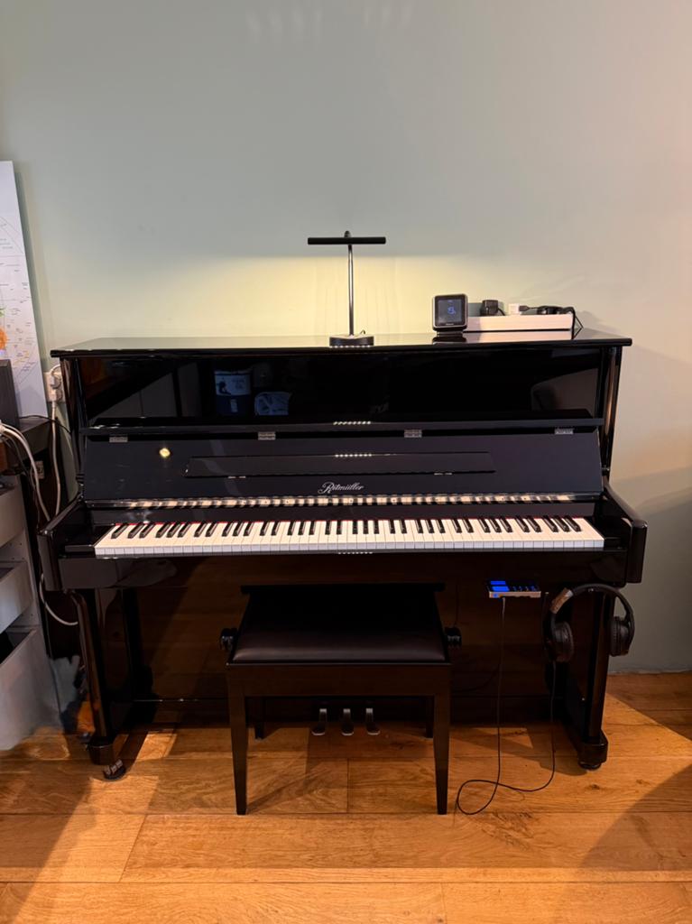 Prachtige Ritmüller Silent Piano, Muziek en Instrumenten, Ophalen, Zwart, Zo goed als nieuw, Piano