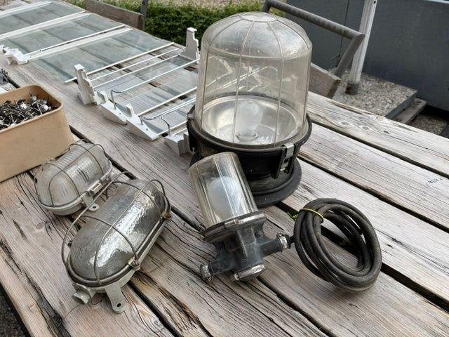 4 x industriële lamp wand Bullseye, Ophalen of Verzenden, Gebruikt