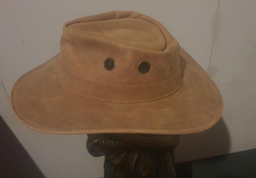 Cowboyhoed leren Henschel Hat helemaal nieuw leer, Dieren en Toebehoren, Paardrijkleding, Nieuw, Kinderen, Ophalen of Verzenden