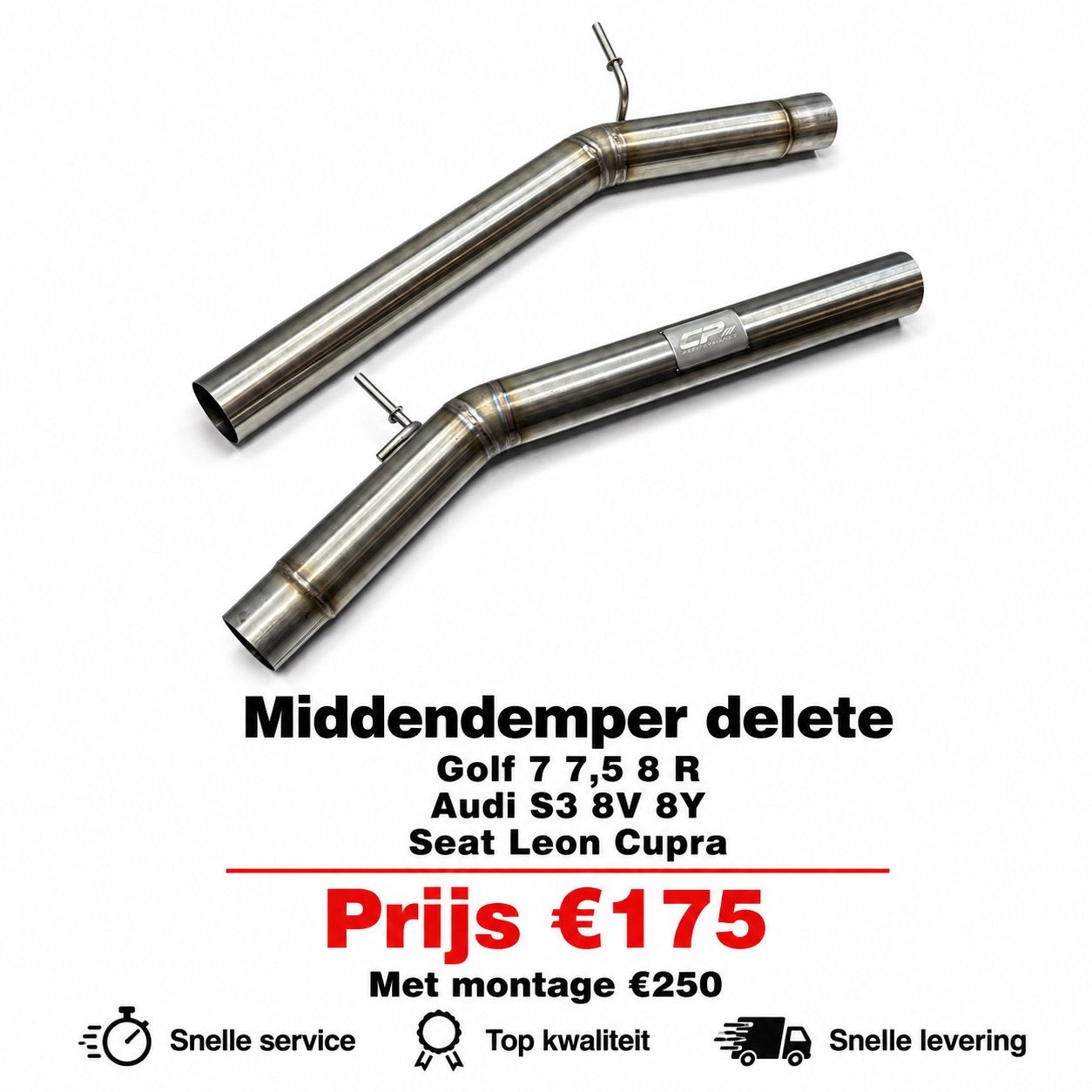 Middendemper delete golf R 7 8 audi S3 8V 8Y sest leon cupra, Auto-onderdelen, Uitlaatsystemen, Ophalen of Verzenden, Nieuw, Audi