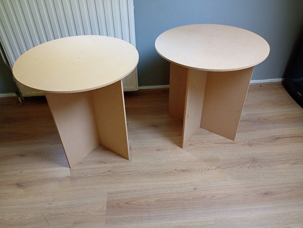 Handige bijzettafels (60 x 60), Overige materialen, Gebruikt, Vierkant, 55 tot 75 cm