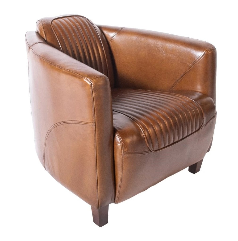 Fauteuil Rocket - Piloten Stoel - Licht Bruin, Nieuw, Ophalen of Verzenden, Industrieel, 50 tot 75 cm