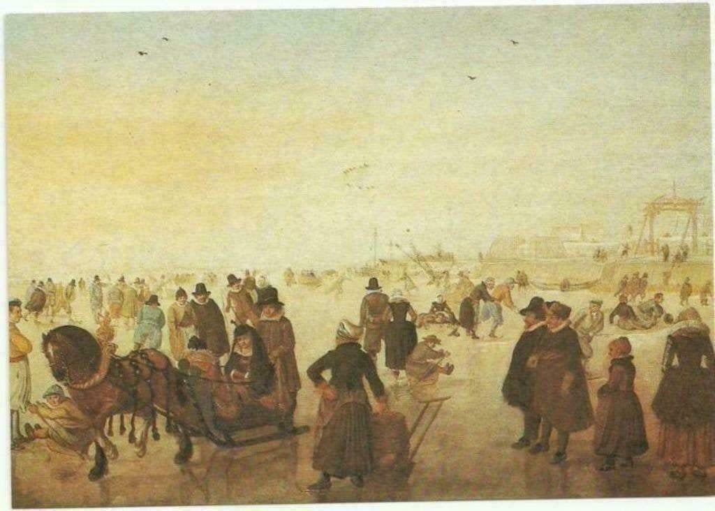 AK Hendrick Avercamp - IJsgezicht ca. 1618, Ophalen of Verzenden, 1960 tot 1980, Ongelopen, Stad of Dorp