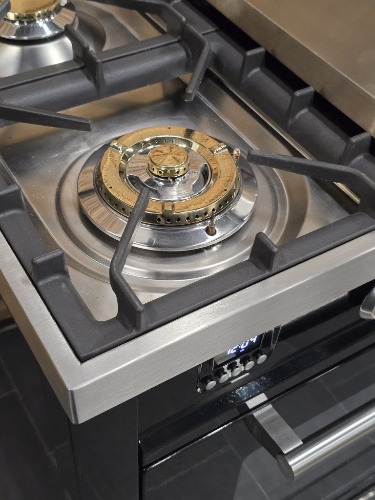 🔥Luxe Fornuis Boretti 90cm hoogglans zwart + rvs 300° oven, Niet ingevuld, 60 cm of meer, Niet ingevuld, Ophalen of Verzenden